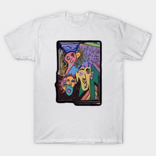 Post modernism Lima bean face picasso inspo T-Shirt